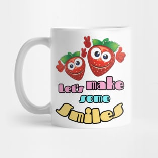 Motivational Positive Quote: Strawberry Smile Mug